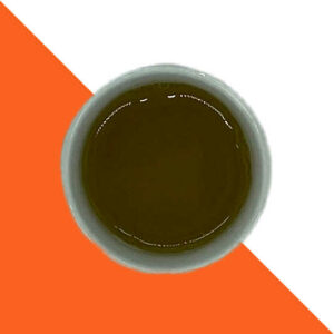 cup of yerba mate tea, top down view