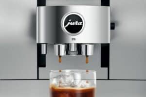 Jura Z10 pouring a cold brewed coffee