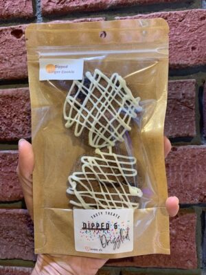 Chocolate drizzled ginger cookies by Dipped & Drizzled