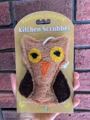 Loofah Art Brown Owl