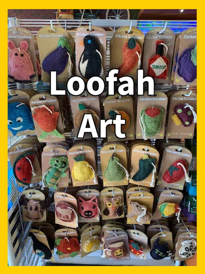 Loofah Art rack stand