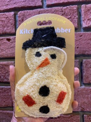 Loofah Art Snowman