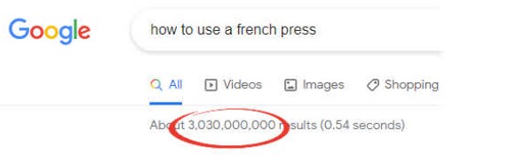 Results of a Google search about Grench presses