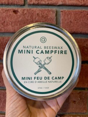 Top view of Abeego Mini Campfire tin