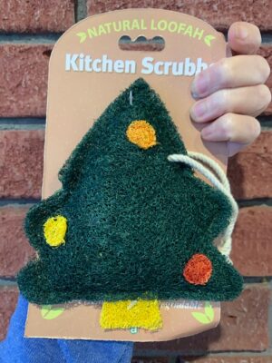 Loofah art cleaning sponge christmas tree