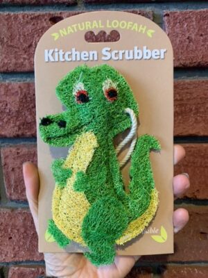 Loofah Art Green Crocodile