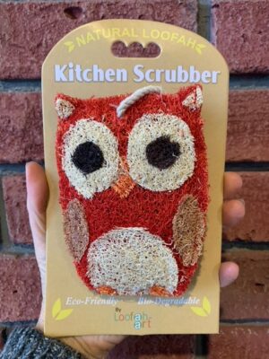 Loofah Art Red Owl