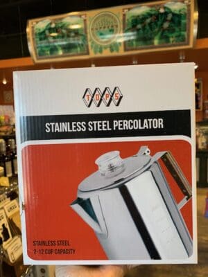 Tops 12 cup stainless steel percolator box