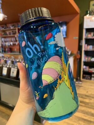 Dr. Seuss Oh the Places you'll go wide mouth tritan water bottle