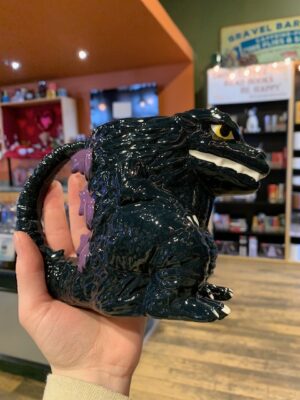 Godzilla mug, sculpted movie monster