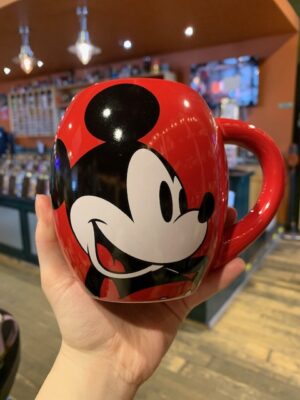 Mickey Mouse on a big red mug