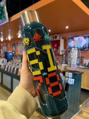 Space Invaders Steel Water Bottle