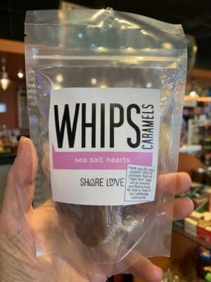Whips sea salt heart caramels pack of four