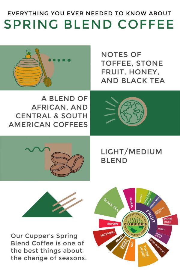 Spring blend coffee infographic