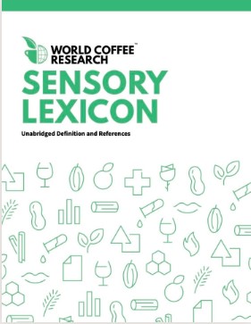 World Coffee Research Sensory Lexicon cover, which is used for the coffee flavour wheel