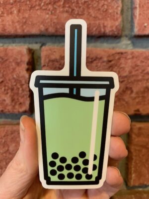 sticker boba tea bubble