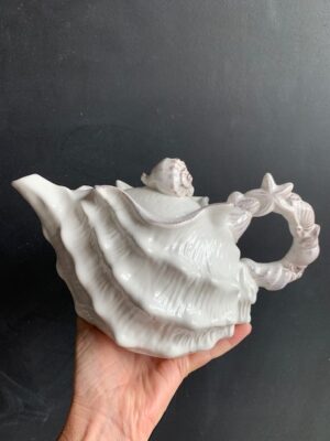 a White Shell teapot made by Blue Sky Clayworks