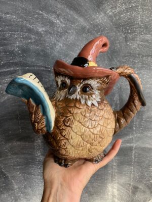 Blue Sky Clayworks Teapot Owl Wizard