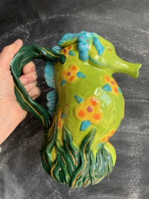 Blue Sky Clayworks Teapot Seahorse