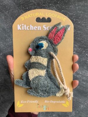 Loofah Art Bunny Kitchen Scrubber