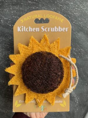 Loofah Art Sunflower Kitchen Scrubber