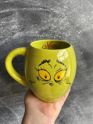 Dr. Seuss the Grinch Oval Mug Nice side