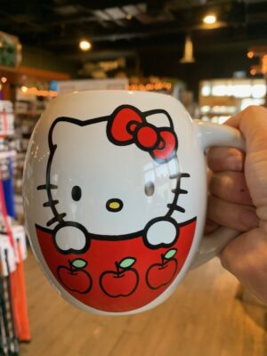 Hello Kitty I love apples white oval coffee mug