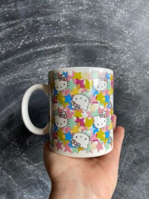 Hello Kitty Shiny Mug with pastel kittens