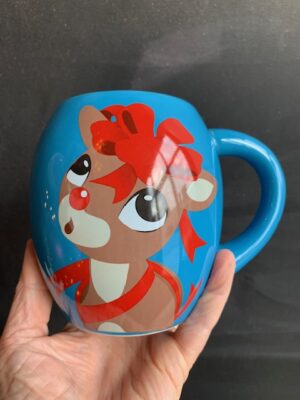 Rudolph the Red Nosed Reindeer blue mug