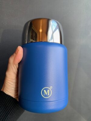 Insulated Food Jar in Blue that holds 500 ml of hot or cold