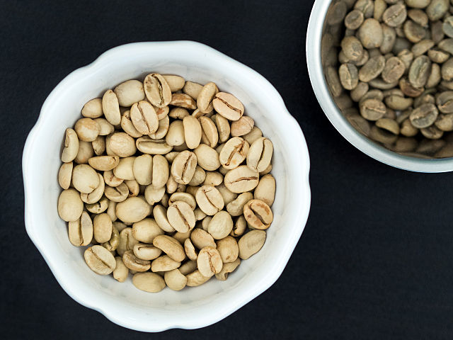 Monsoon Malabar green beans in a bowl for Guide to Indian Coffee