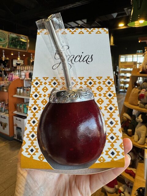 Red Calabaza Yerba Mate Gourd with Bombilla Straw