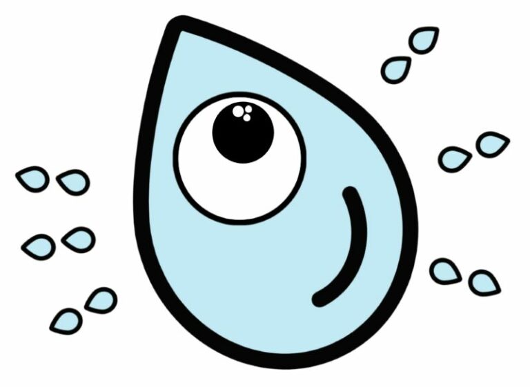 Cartoon of water as a food enemy