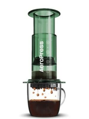 Aeropress Coffee Brewer Maker in clear green