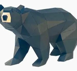 Poly Paper craft folded paper black bear
