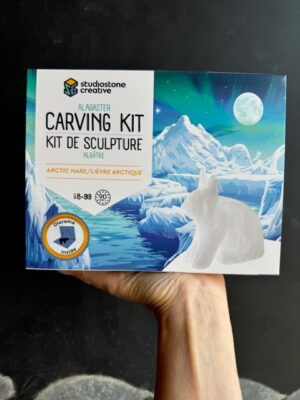 Studiostone Creative Alabaster Carving Kit for Arctic Hare
