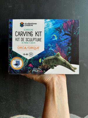 Studiostone Creative Soapstone Carving Kit for an Orca Whale