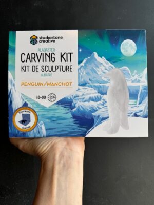 Studiostone Creative Alabaster Carving Kit for a Penguin