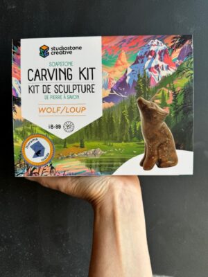 Studiostone Creative Soapstone Carving Kit for a Wolf