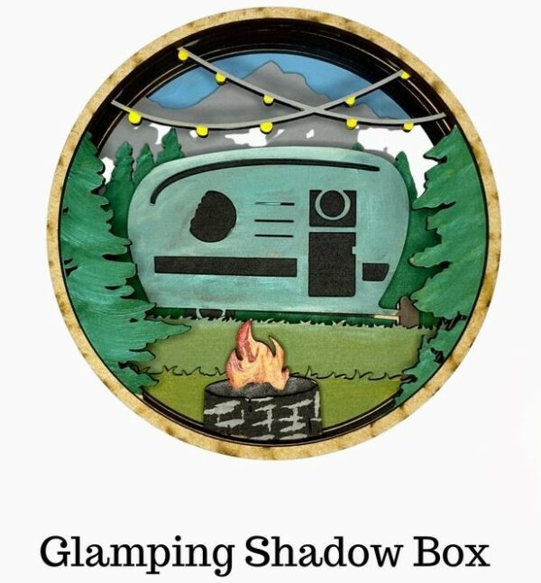 Shadow Box Glamping DYI Paint by numbers kit