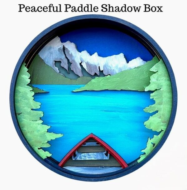 Shadow Box Peaceful Paddle DYI Paint by numbers kit