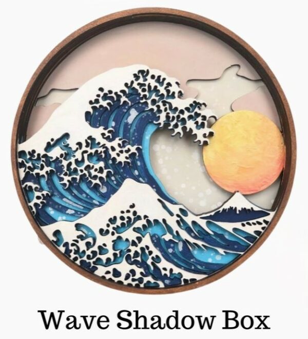 Shadow Box Wave DYI Paint by numbers kit