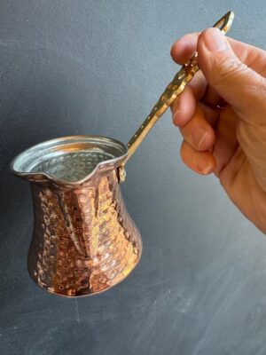 Turkish Ibrik Cevze 4 cup copper coffee brewer