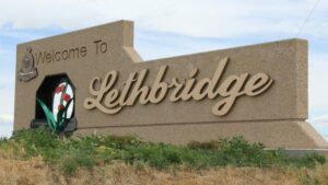 Welcome to Lethbridge sign