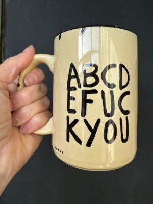 Yellow Prairie Chick Mug with ABCDEFUCKYOU