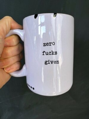 Purple Prairie Chick Mug with Zero Fucks Given