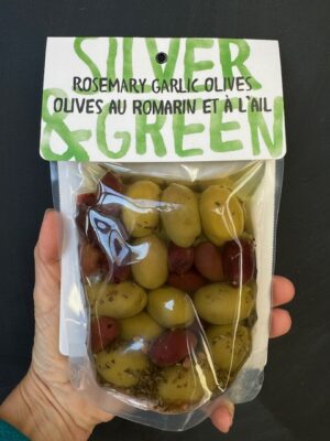 Silver & Green Rosemary Garlic Olives