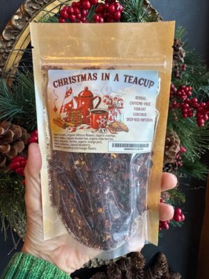 A bag of Rishi Christmas in a Teacup Loose Tea
