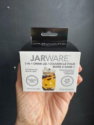 Jarware Mason Jar regular mouth 2-in-1 drink lid