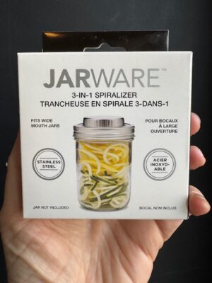 Jarware Mason Jar wide mouth 3-in-1 spiralizer